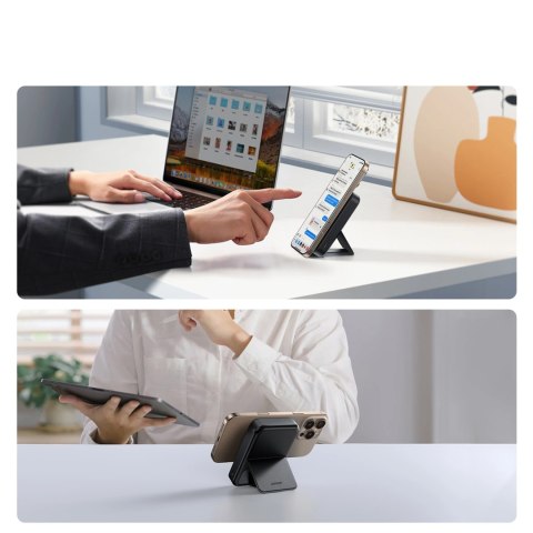 Powerbank Joyroom JR-PBM11 10000mAh 22.5W Qi2, kompatybilny z MagSafe, z podstawką - czarny Powerbank Joyroom JR-PBM11 10000mAh 22.5W Qi2, kompatybilny z MagSafe, z podstawką - czarny