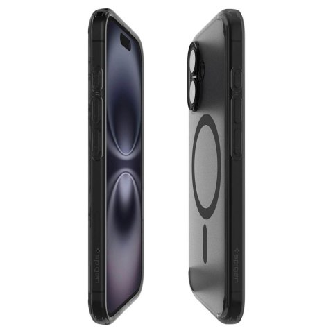 Etui Spigen Ultra Hybrid "T" MagSafe na iPhone 16e - półprzezroczysto-czarne