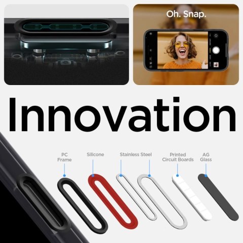 Etui Spigen Ultra Hybrid "T" MagSafe na iPhone 16e - półprzezroczysto-czarne