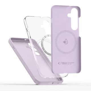 Etui Tech-Protect Liquid Silicone MagSafe na Samsung Galaxy S25 - fioletowe