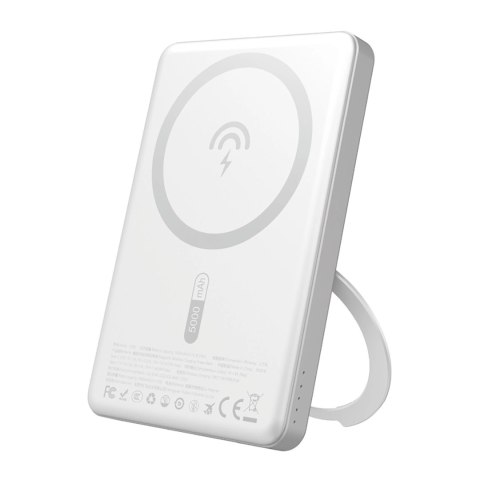 Powerbank Dudao K28S 20W PD 5000mAh z MagSafe i podstawką - srebrny Powerbank Dudao K28S 20W PD 5000mAh z MagSafe i podstawką - srebrny