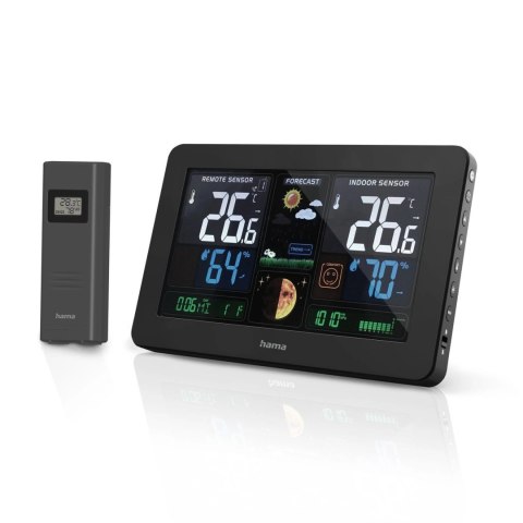 Stacja pogody Hama Premium z USB - czarna Stacja pogody Hama Premium z USB - czarna