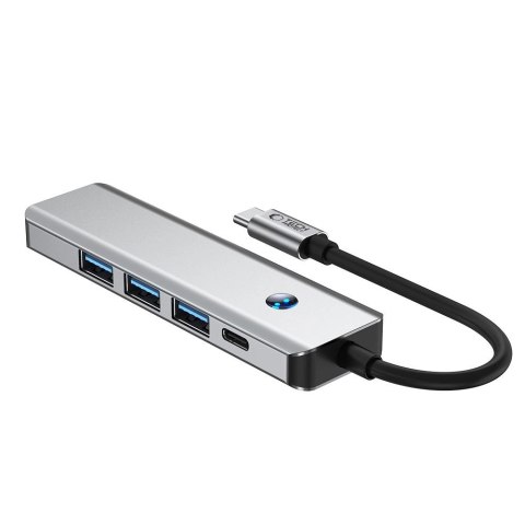Adapter Tech-Protect HB01 HUB Adapter 5w1 USB-C + USB3.0 + HDMI 4K 60Hz + PD100W - szary
