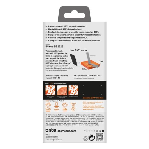 Etui SBS Full Active D3O do iPhone 16e - czarne Etui SBS Full Active D3O do iPhone 16e - czarne