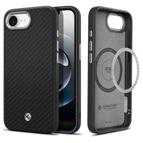 Etui Spigen Enzo Aramid MagSafe na iPhone 16e - czarne