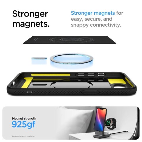 Etui Spigen Rugged Armor MagSafe na iPhone 16e - czarne