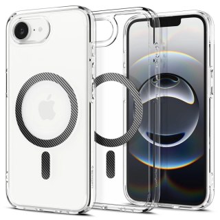 Etui Spigen Ultra Hybrid MagSafe na iPhone 16e Carbon Fiber - przezroczyste