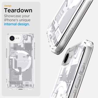 Etui Spigen Ultra Hybrid MagSafe na iPhone 16e Zero One - białe