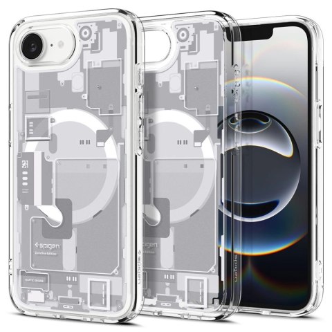 Etui Spigen Ultra Hybrid MagSafe na iPhone 16e Zero One - białe Etui Spigen Ultra Hybrid MagSafe na iPhone 16e Zero One - białe