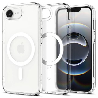 Etui Spigen Ultra Hybrid MagSafe na iPhone 16e - białe, półprzezroczyste