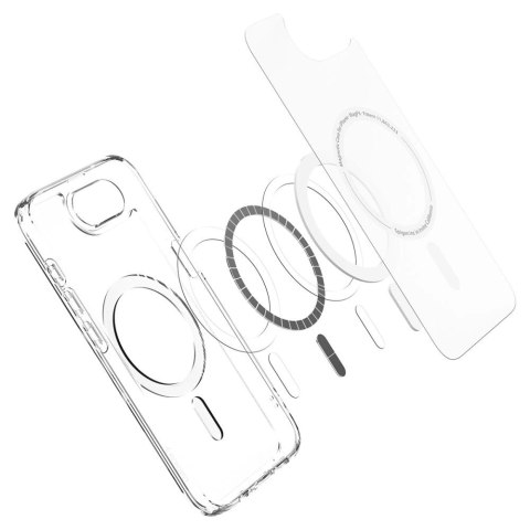 Etui Spigen Ultra Hybrid MagSafe na iPhone 16e - białe, półprzezroczyste Etui Spigen Ultra Hybrid MagSafe na iPhone 16e - białe, półprzezroczyste