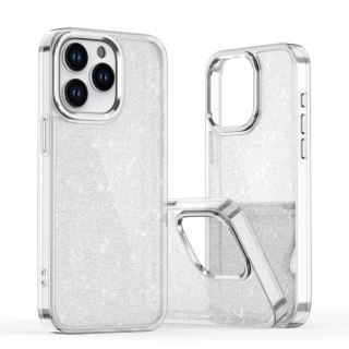 Etui brokatowe Glitter Case na iPhone 16e - przezroczyste