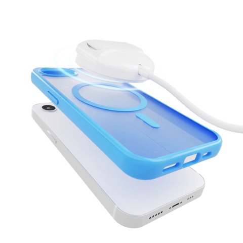 Etui silikonowe Puro Gradient MagSafe do iPhone 16e - niebieskie Etui silikonowe Puro Gradient MagSafe do iPhone 16e - niebieskie