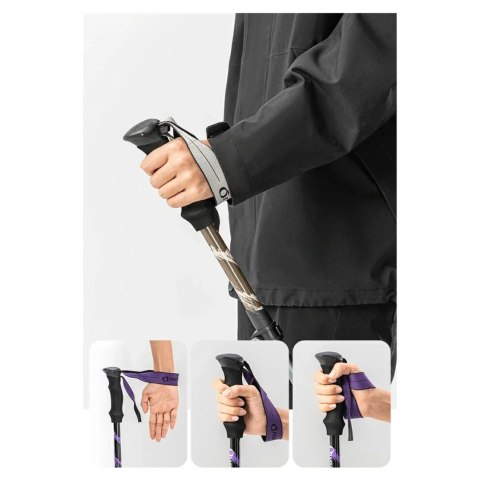 Kijek trekkingowy Qunature nordic walking aluminiowy 110 - 130 cm 1 szt. - brązowy