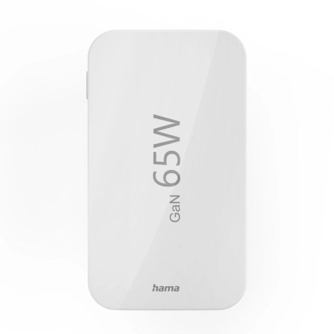 Ładowarka Hama GaN 65W 2x USB-C 1x USB-A składana - biała