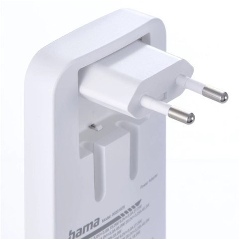 Ładowarka Hama GaN 65W 2x USB-C 1x USB-A składana - biała