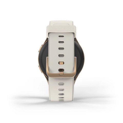 Smartwatch Hama 8900 GPS AMOLED 1.32" z beżowym paskiem silikonowym - złoty