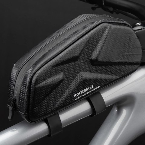Torba rowerowa Rockbros usztywniana, na ramę, na rurę górną 1,4l - czarna Torba rowerowa Rockbros usztywniana, na ramę, na rurę górną 1,4l - czarna