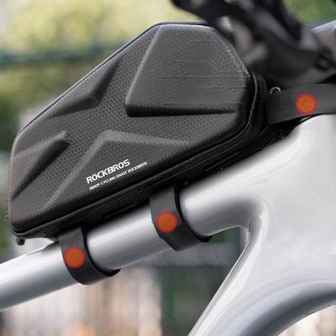 Torba rowerowa Rockbros usztywniana, na ramę, na rurę górną 1,4l - czarna Torba rowerowa Rockbros usztywniana, na ramę, na rurę górną 1,4l - czarna