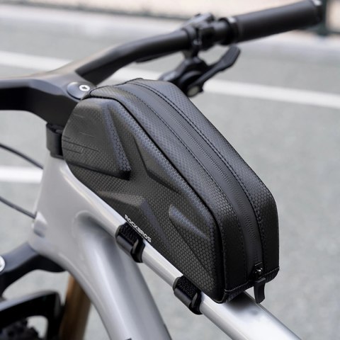 Torba rowerowa Rockbros usztywniana, na ramę, na rurę górną 1,4l - czarna Torba rowerowa Rockbros usztywniana, na ramę, na rurę górną 1,4l - czarna