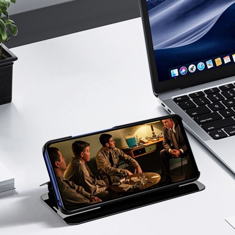 Etui Clear View Case na iPhone 16e pokrowiec z klapką - niebieskie Etui Clear View Case na iPhone 16e pokrowiec z klapką - niebieskie