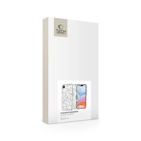 Etui Tech-Protect FlexAir MagSafe na iPhone 16e - stokrotki z liśćmi Etui Tech-Protect FlexAir MagSafe na iPhone 16e - stokrotki z liśćmi