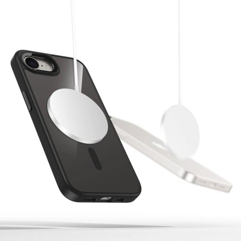 Etui Tech-Protect MagMat MagSafe na iPhone 16e - czarne-przezroczyste Etui Tech-Protect MagMat MagSafe na iPhone 16e - czarne-przezroczyste