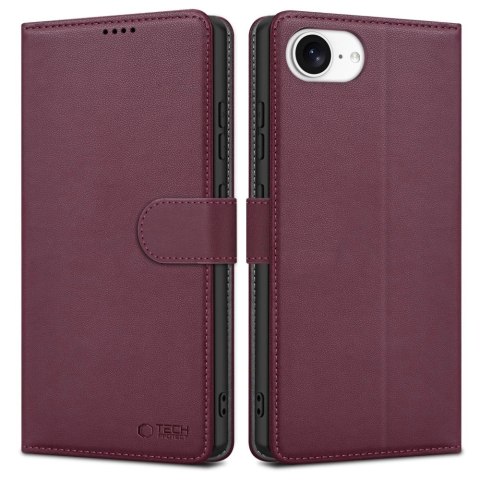 Etui Tech-Protect Wallet na iPhone 16e - bordowy Etui Tech-Protect Wallet na iPhone 16e - bordowy