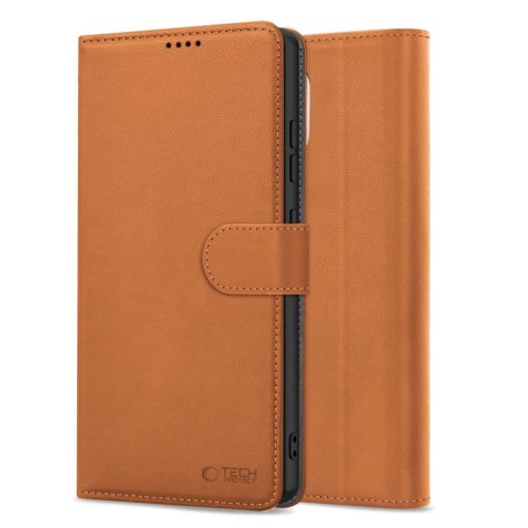 Etui Tech-Protect Wallet na iPhone 16e - brązowe Etui Tech-Protect Wallet na iPhone 16e - brązowe