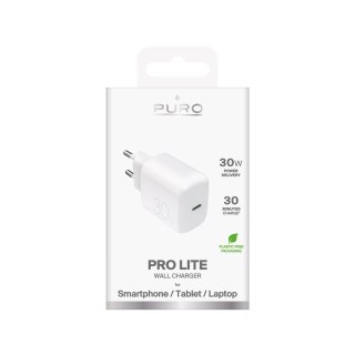 Ładowarka sieciowa Puro PROLITE 30W USB-C - biała