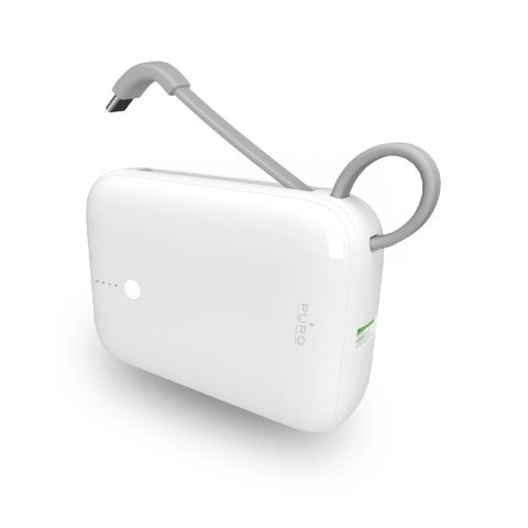 Powerbank Puro Power Link 10 Plus 10000 mAh z wbudowanym kablem USB-C - biały Powerbank Puro Power Link 10 Plus 10000 mAh z wbudowanym kablem USB-C - biały
