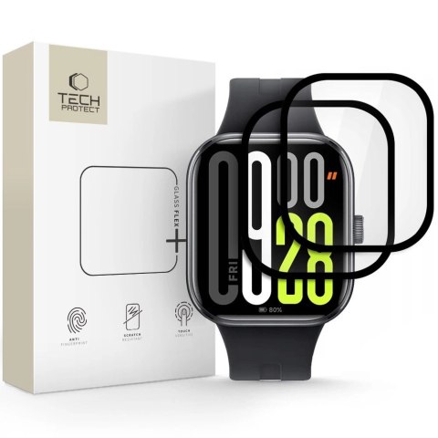 Szkło hybrydowe Tech-Protect Glass Flex+ 2-pack na Xiaomi Redmi Watch 5 - czarne Szkło hybrydowe Tech-Protect Glass Flex+ 2-pack na Xiaomi Redmi Watch 5 - czarne