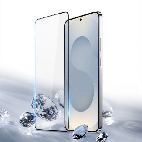 Szkło prywatyzujące Dux Ducis hartowane na Samsung S25 - z czarną ramką