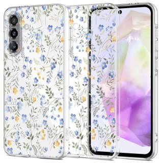 Etui Tech-Protect FlexAir na Samsung Galaxy A36 5G - stokrotki z liśćmi