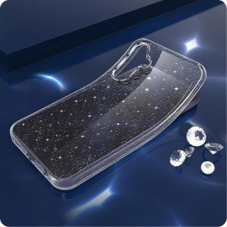 Etui Tech-Protect FlexAir na Samsung Galaxy A56 5G - przezroczysto-brokatowe