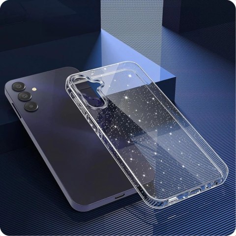 Etui Tech-Protect FlexAir na Samsung Galaxy A56 5G - przezroczysto-brokatowe Etui Tech-Protect FlexAir na Samsung Galaxy A56 5G - przezroczysto-brokatowe