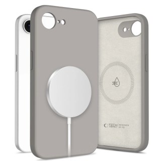 Etui Tech-Protect Liquid Silicone MagSafe na iPhone 16e - szare