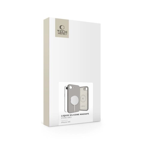 Etui Tech-Protect Liquid Silicone MagSafe na iPhone 16e - szare Etui Tech-Protect Liquid Silicone MagSafe na iPhone 16e - szare