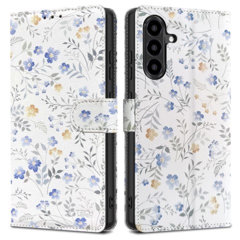 Etui Tech-Protect Wallet na Samsung Galaxy A56 5G - białe stokrotki Etui Tech-Protect Wallet na Samsung Galaxy A56 5G - białe stokrotki