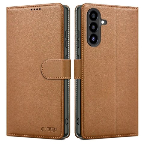 Etui Tech-Protect Wallet na Samsung Galaxy A56 5G - brązowe Etui Tech-Protect Wallet na Samsung Galaxy A56 5G - brązowe