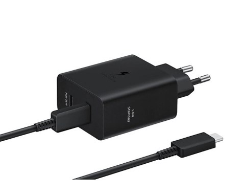 Ładowarka Samsung USB-C 50W z kablem USB-C - czarna Ładowarka Samsung USB-C 50W z kablem USB-C - czarna