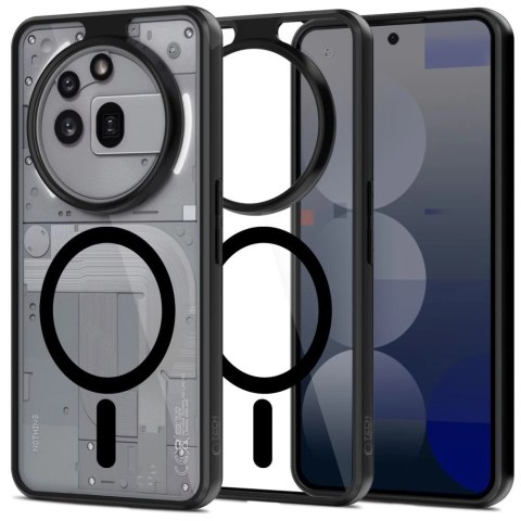 Etui Tech-Protect MagMat MagSafe na Nothing Phone 3A Pro - przezroczysto-czarne Etui Tech-Protect MagMat MagSafe na Nothing Phone 3A Pro - przezroczysto-czarne