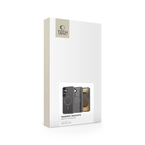 Etui Tech-Protect MagMat MagSafe na Samsung Galaxy S25 - przezroczysto-szare Etui Tech-Protect MagMat MagSafe na Samsung Galaxy S25 - przezroczysto-szare