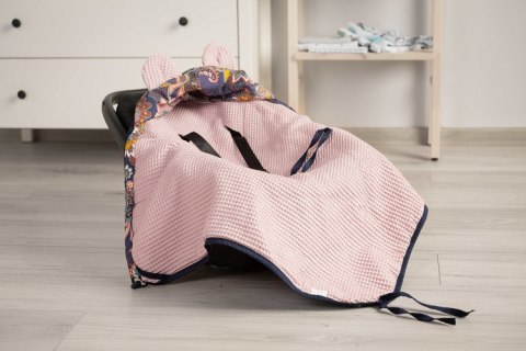 OTULACZ DO FOTELIKA WAFEL BOHO BRUDNY RÓŻ