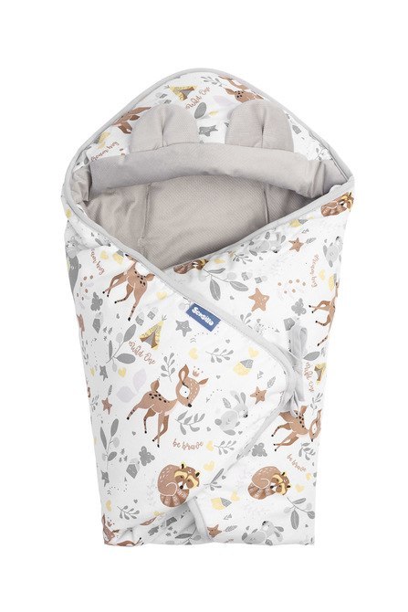 OTULACZ DO FOTELIKA VELVET BIAŁY LEŚNA PRZYGODA