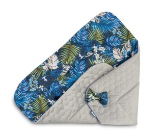 ROŻEK VELVET NIEBIESKI PAPUGI 75x75