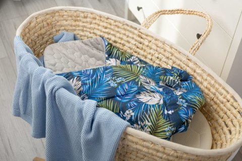 ROŻEK VELVET NIEBIESKI PAPUGI 75x75