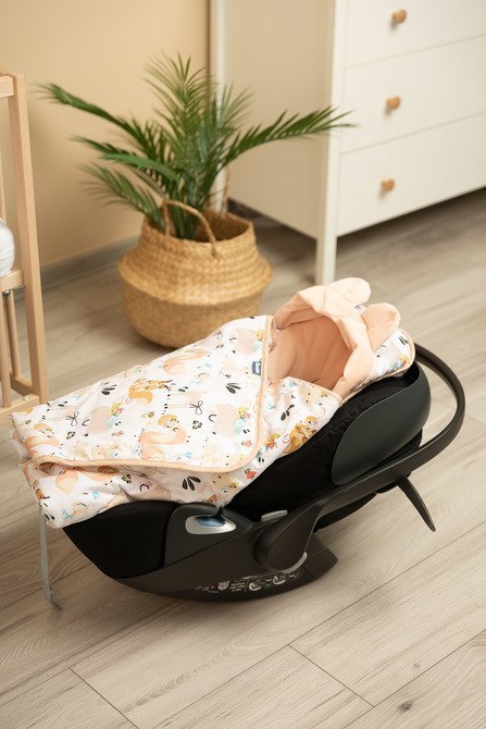 OTULACZ DO FOTELIKA VELVET XL PIKNIK BRZOSKWINIOWY