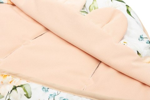 OTULACZ DO FOTELIKA VELVET XL PIWONIA BRZOSKWINIOWY