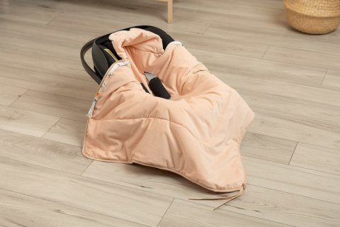 OTULACZ DO FOTELIKA VELVET XL PIWONIA BRZOSKWINIOWY